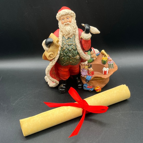PartyLite Other - PartyLite Old World Santa Claus Figurine Tealight Holder Red Green P7262 Retired